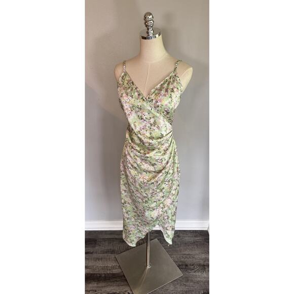 BCBGeneration Women's Strappy Y2K Midi Wrap Dress Whimsical Fairy Feminine Small - Picture 11 of 13